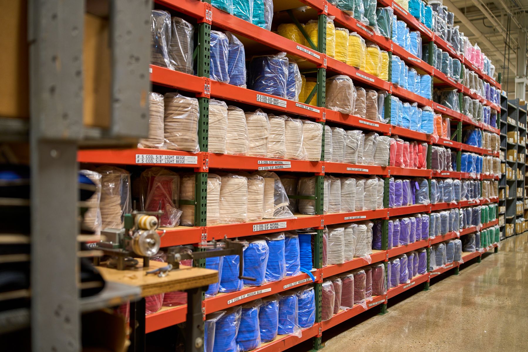 Lenzip manufacturing plant interior with production equipment